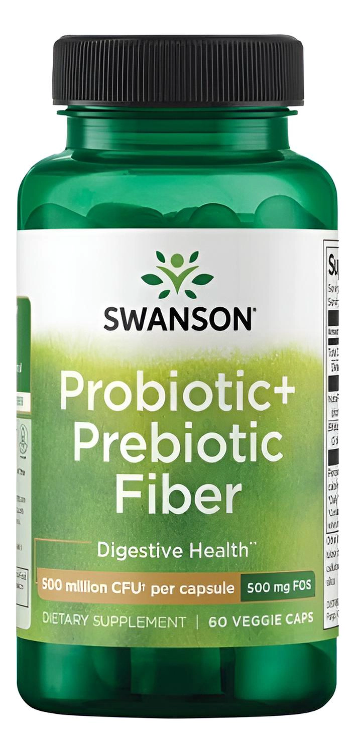 SWA038 PROBIOTIC+ PREBIOTIC FIBER 1 BILLION CFU 60 VEGAN CAPS - 1