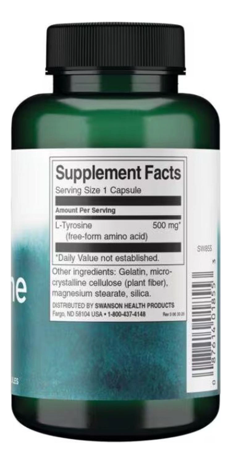 SW855 L-TYROSINE 500 MG 100 CAPS - 2