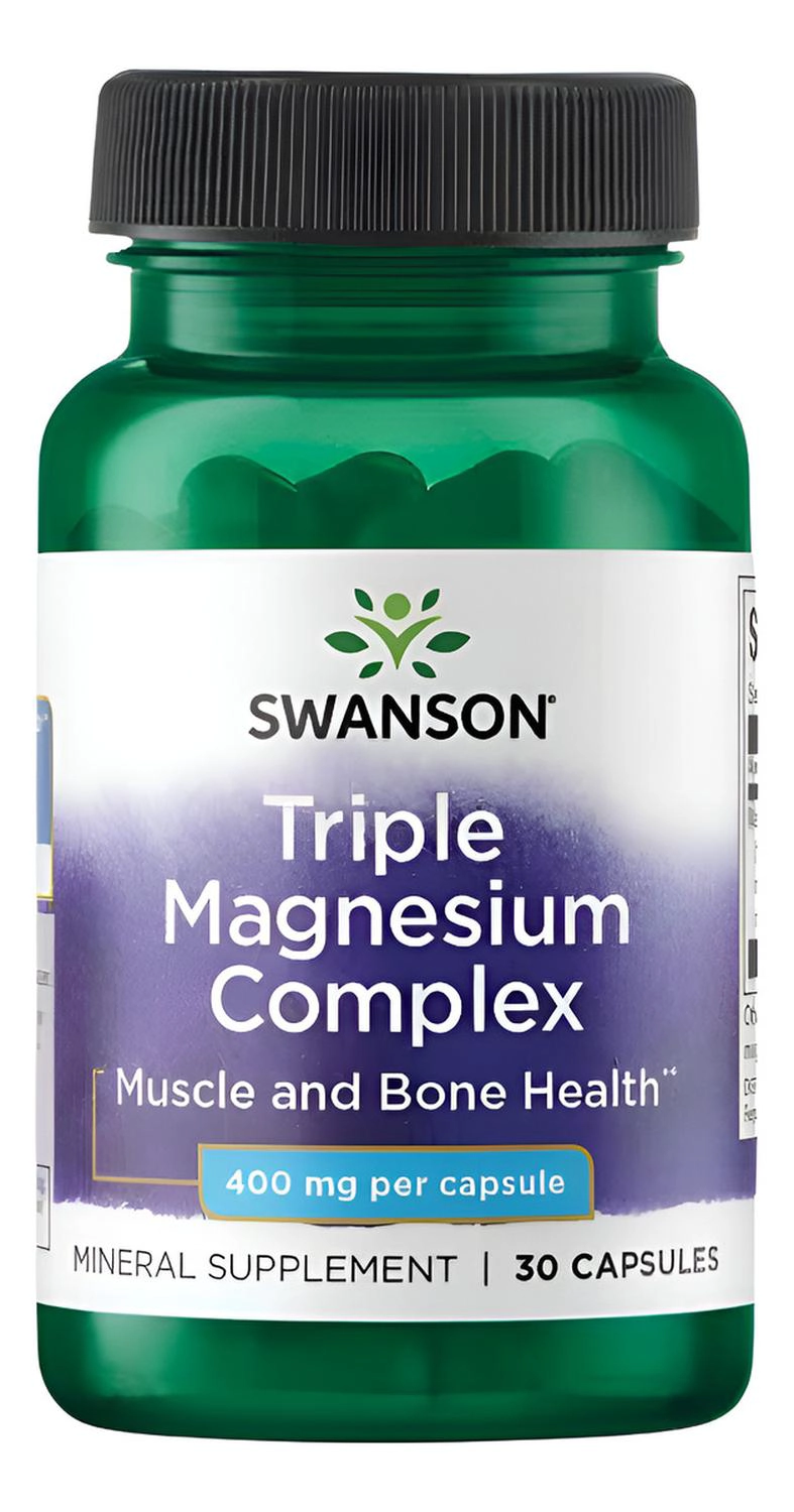 SWANSON TRIPLE MAGNESIUM COMPLEX 400 MG 30 CAPS SWANSON TRIPLE MAGNESIUM COMPLEX 400 MG 30 CAPS - 1