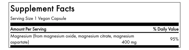 SWANSON TRIPLE MAGNESIUM COMPLEX 400 MG 30 CAPS SWANSON TRIPLE MAGNESIUM COMPLEX 400 MG 30 CAPS - 3