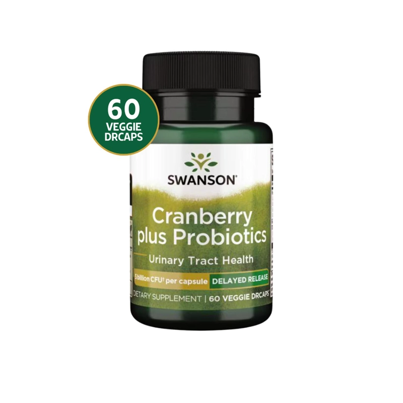 SWA031 CRANBERRY PLUS PROBIOTICS 5 BILLION CFU 60 VEG CAPS - 1