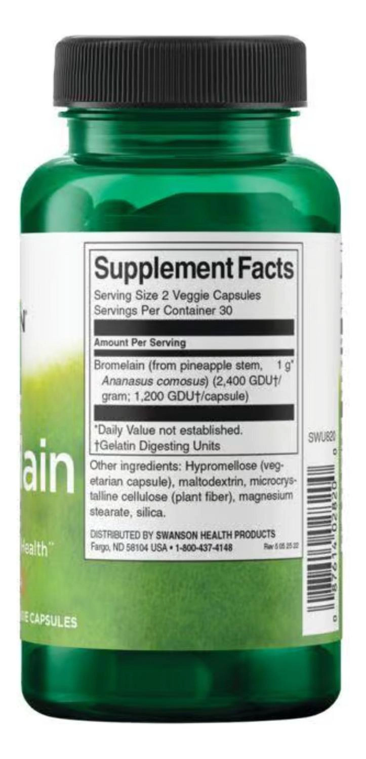 SWANSON BROMELAIN 500 MG 60 VEG CAPS SWANSON BROMELAIN 500 MG 60 VEG CAPS - 2