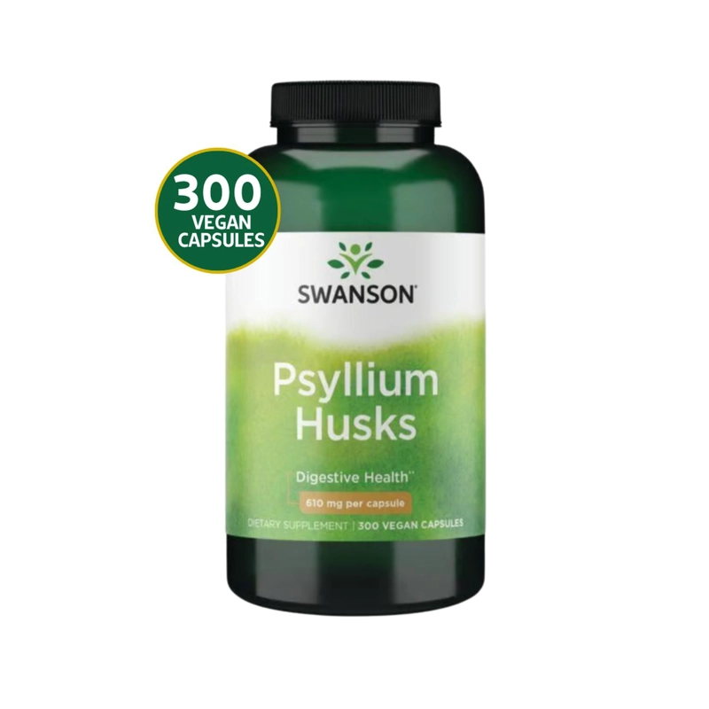 SWANSON PSYLLIUM HUSKS 610MG 300 VEGGIE CAPS - 1