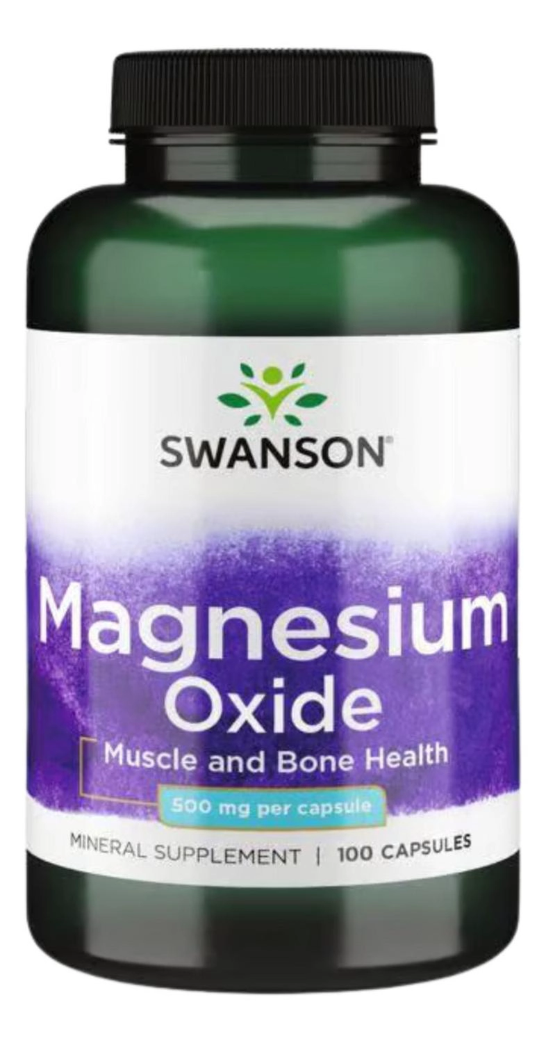SWANSON MAGNESIUM OXIDE 500 MG 100 CAPSULAS SWANSON MAGNESIUM OXIDE 500 MG 100 CAPSULAS - 1