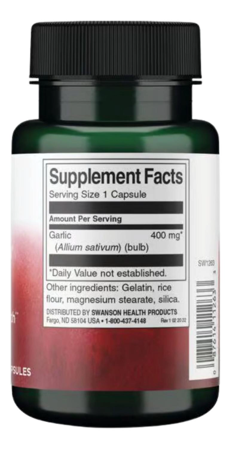 SWANSON FULL SPECTRUM GARLIC 400 MG 60 CAPS SWANSON FULL SPECTRUM GARLIC 400 MG 60 CAPS - 2