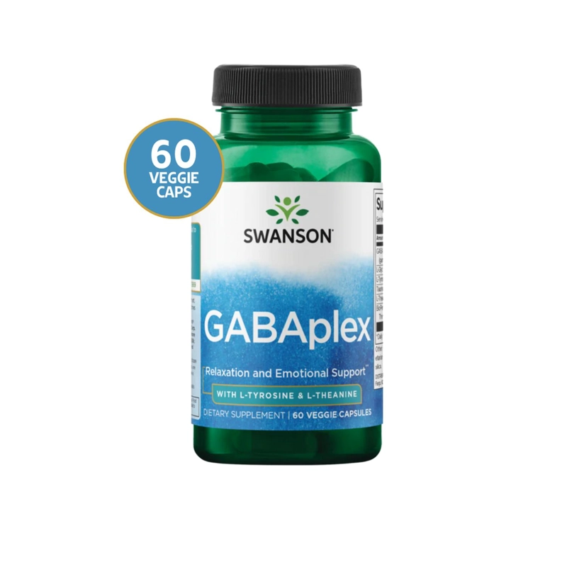 SWU938 GABAPLEX WITH L-TYROSINE & L-THEANINE 60 VEG CAPS - 1