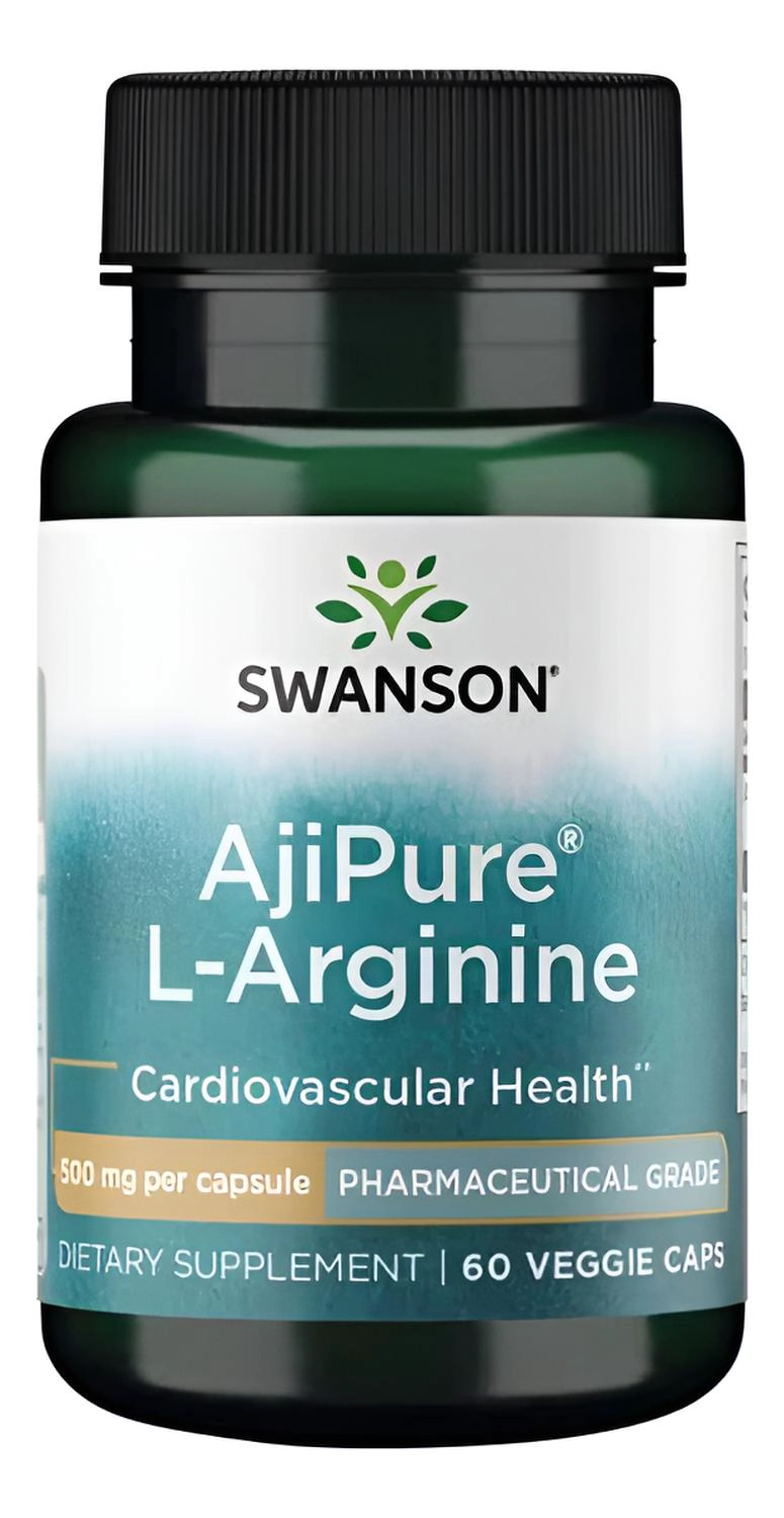 SWU454 AJIPURE L-ARGININE - PHARMACEUTICAL GRADE 500 MG 60 VEG CAPS - 1
