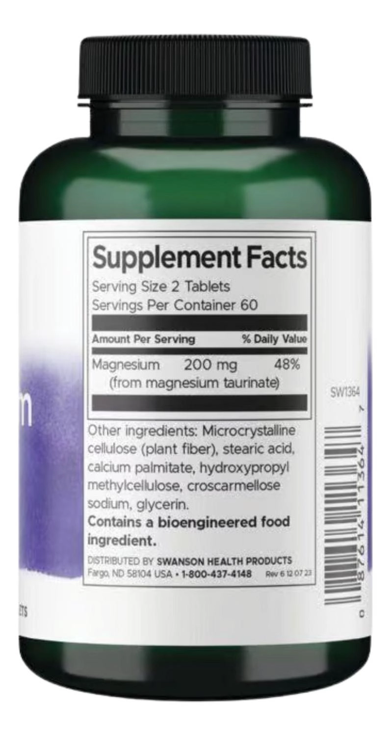 SWANSON MAGNESIUM TAURATE 100 MG 120 TABLETAS SWANSON MAGNESIUM TAURATE 100 MG 120 TABLETAS - 2