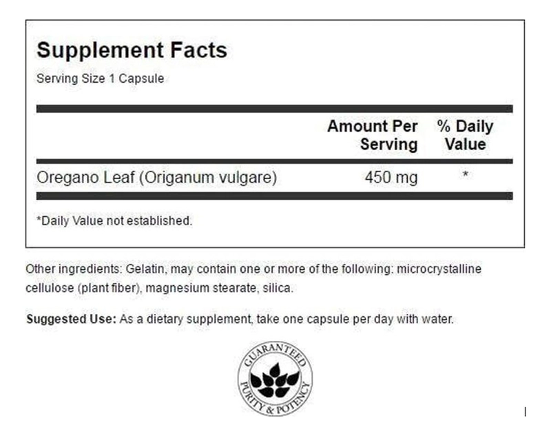SWANSON FULL SPECTRUM OREGANO 450MG 90 CAPS - 4