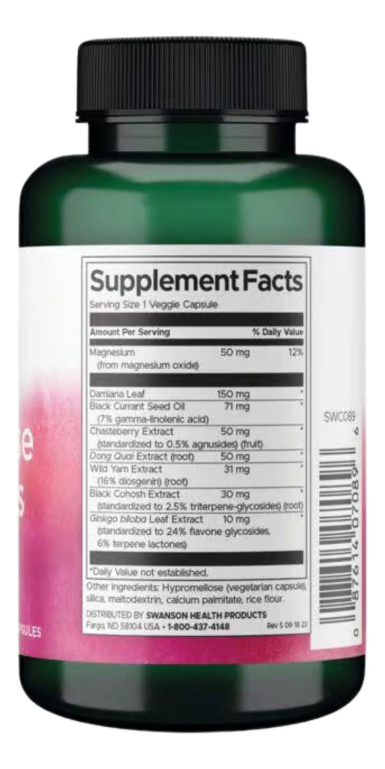 SWANSON MENOPAUSE ESSENTIALS 120 VEGGIE CAPS SWANSON MENOPAUSE ESSENTIALS 120 VEGGIE CAPS - 2