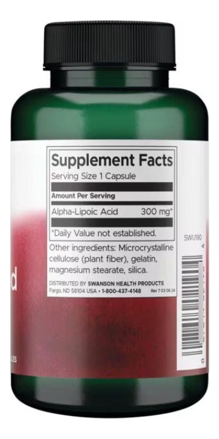 SWU190 ALPHA LIPOIC ACID 300 MG 120 CAPS - 2