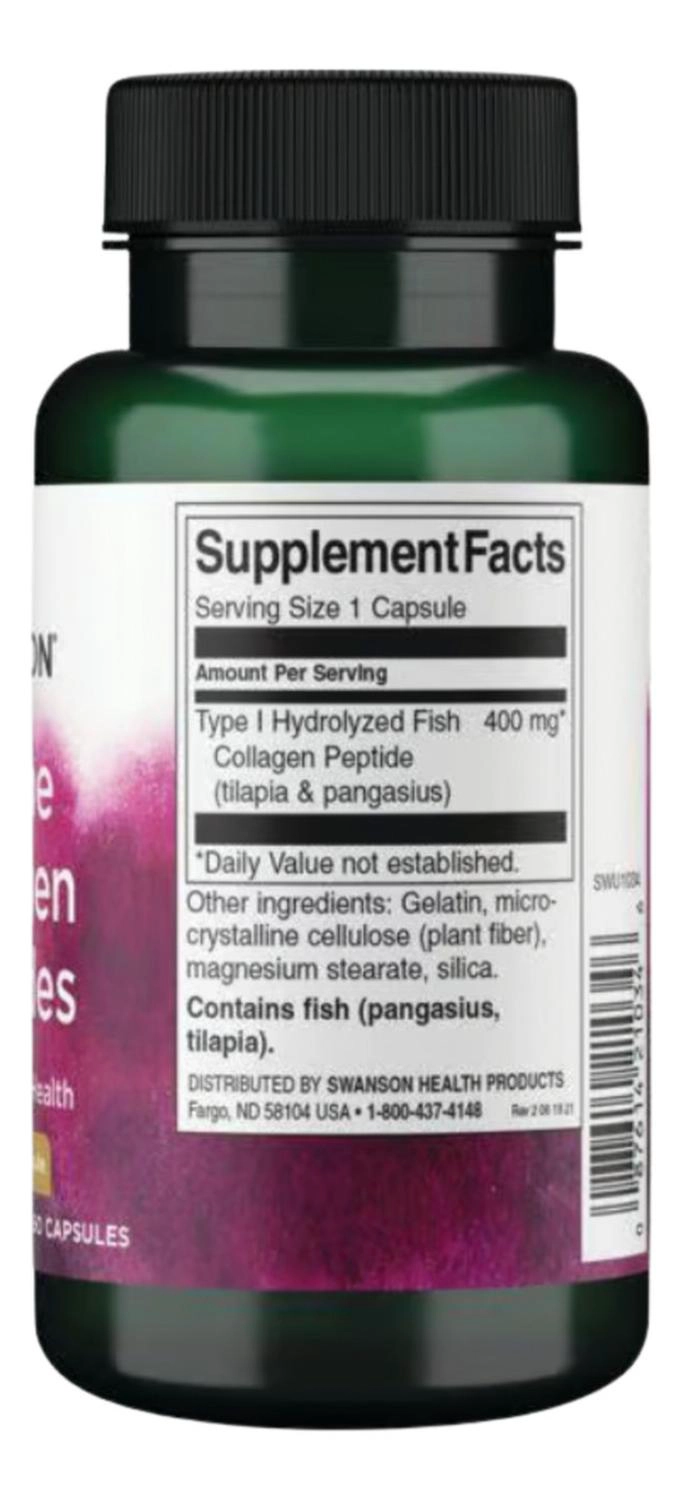 SWU1034 TYPE I HYDROLYZED MARINE COLLAGEN 400 MG 60 CAPS - 2