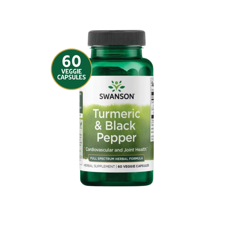 SW1613 TURMERIC & BLACK PEPPER 60 VEG CAPS - 1