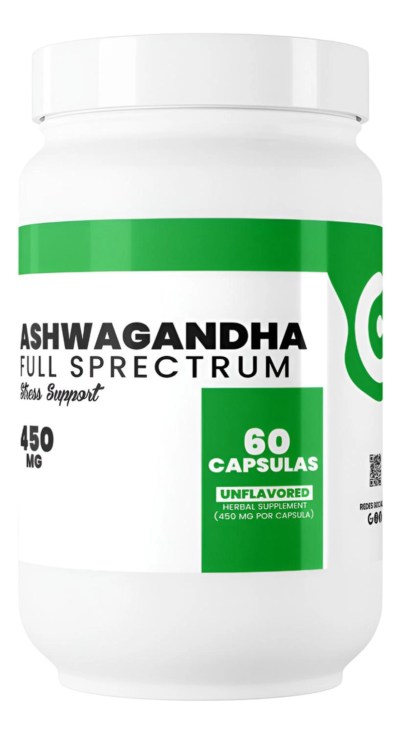 ASHWAGANDHA FULL SPECTRUM 450 MG 60 CAPS GLOBAL NUTRITION - 1