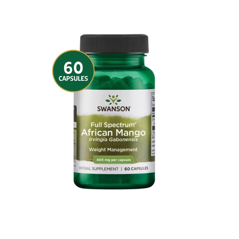 SW1414 FULL SPECTRUM AFRICAN MANGO IRVINGIA GABONENSIS 400 MG 60 CAPS - 1