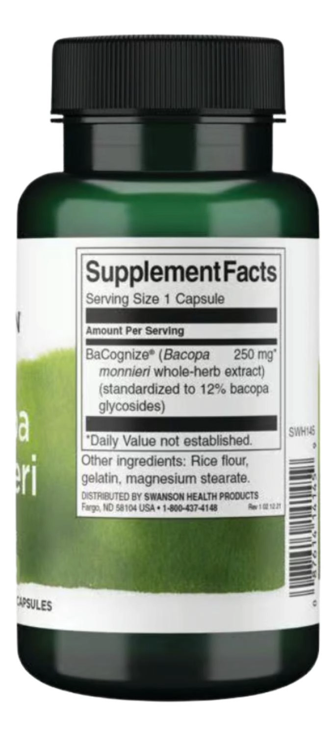 SWANSON BACOPA MONNIERI 250MG 90 CAPS SWANSON BACOPA MONNIERI 250MG 90 CAPS - 2