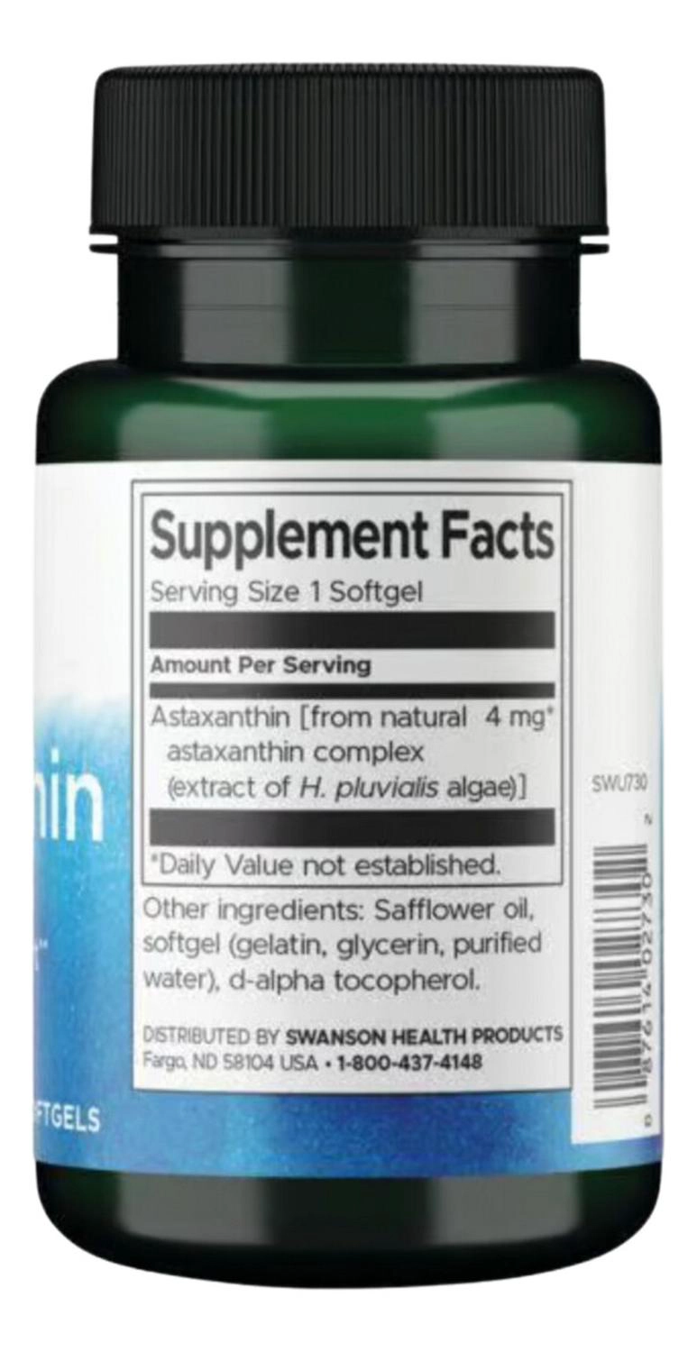 SWANSON ULTRA ASTAXANTINA 4MG - 60 SOFTGELS SWANSON ULTRA ASTAXANTINA 4MG - 60 SOFTGELS - 2