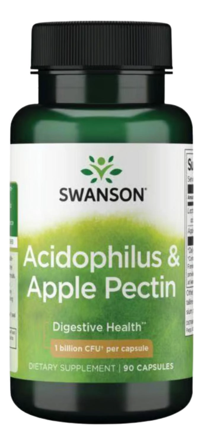 SWANSON ACIDOPHILUS & APPLE PECTIN 1 BILLION CFU* 90 CAPS - 1