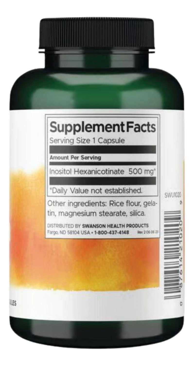 SWANSON FLUSH FREE NIACIN 500 MG 120 CAPSULAS SWANSON FLUSH FREE NIACIN 500 MG 120 CAPSULAS - 2