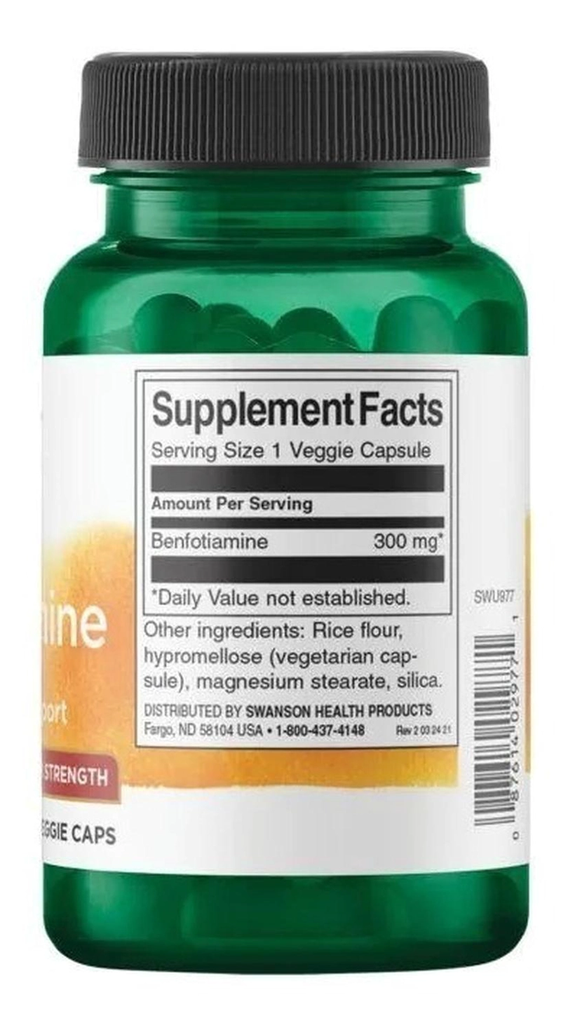 SWU977 ULT BENFOTIAMINE - MAXIMUM STRENGTH 300 MG 60 VEG CAPS - 2