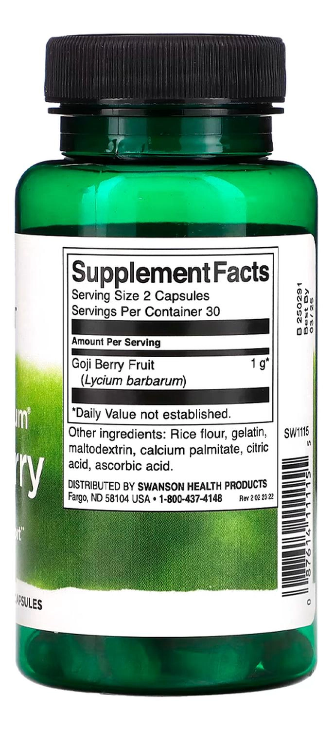 SW1115 FULL SPEC GOJI BERRY 500MG 60 CAPS - 2