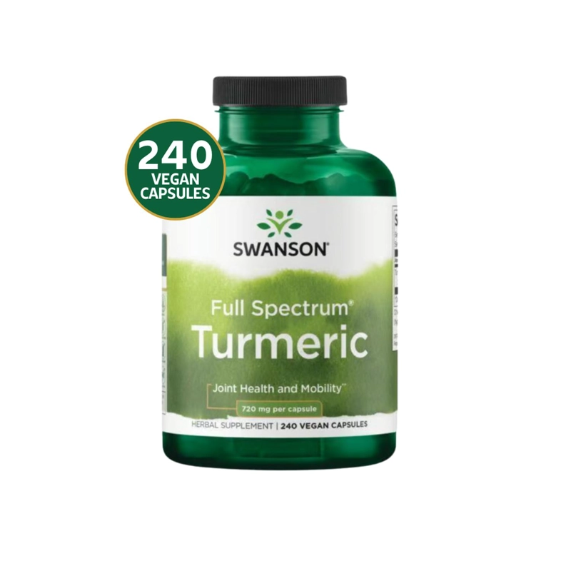 SWANSON FULL SPECTRUM TURMERIC 720MG 240 VEGAN CAPS - 1
