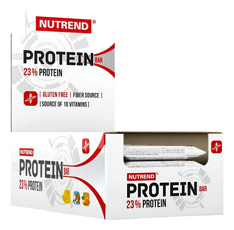 CAJA PROTEIN BAR 24 UNIDADES - 13GR DE PROTEINA - NUTREND ALMOND COCO - 1