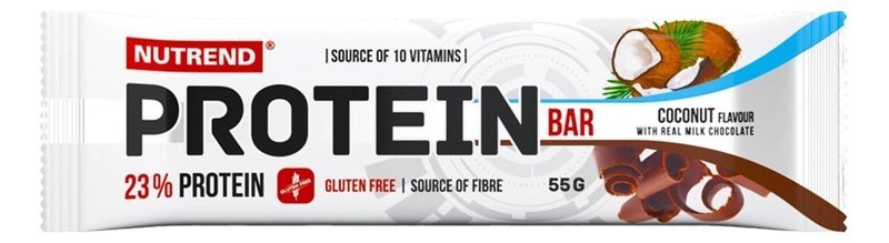 CAJA PROTEIN BAR 24 UNIDADES - 13GR DE PROTEINA - NUTREND ALMOND COCO - 4