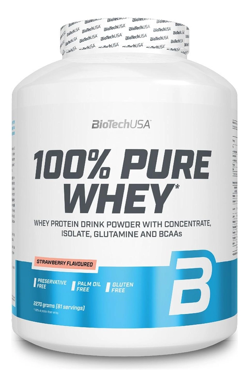 BIO 100 PURE WHEY 2270G BANANA STRAWBERRY - 1