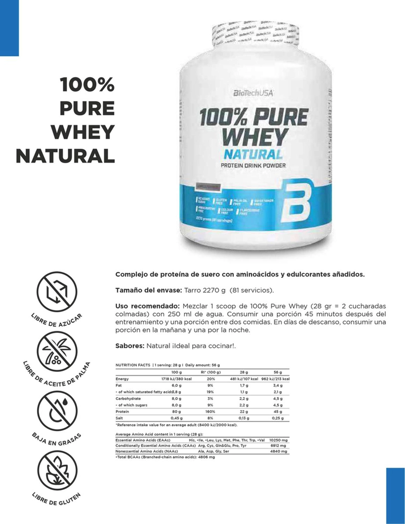 BIO 100 PURE WHEY 2270G BANANA MILK RICE - 2