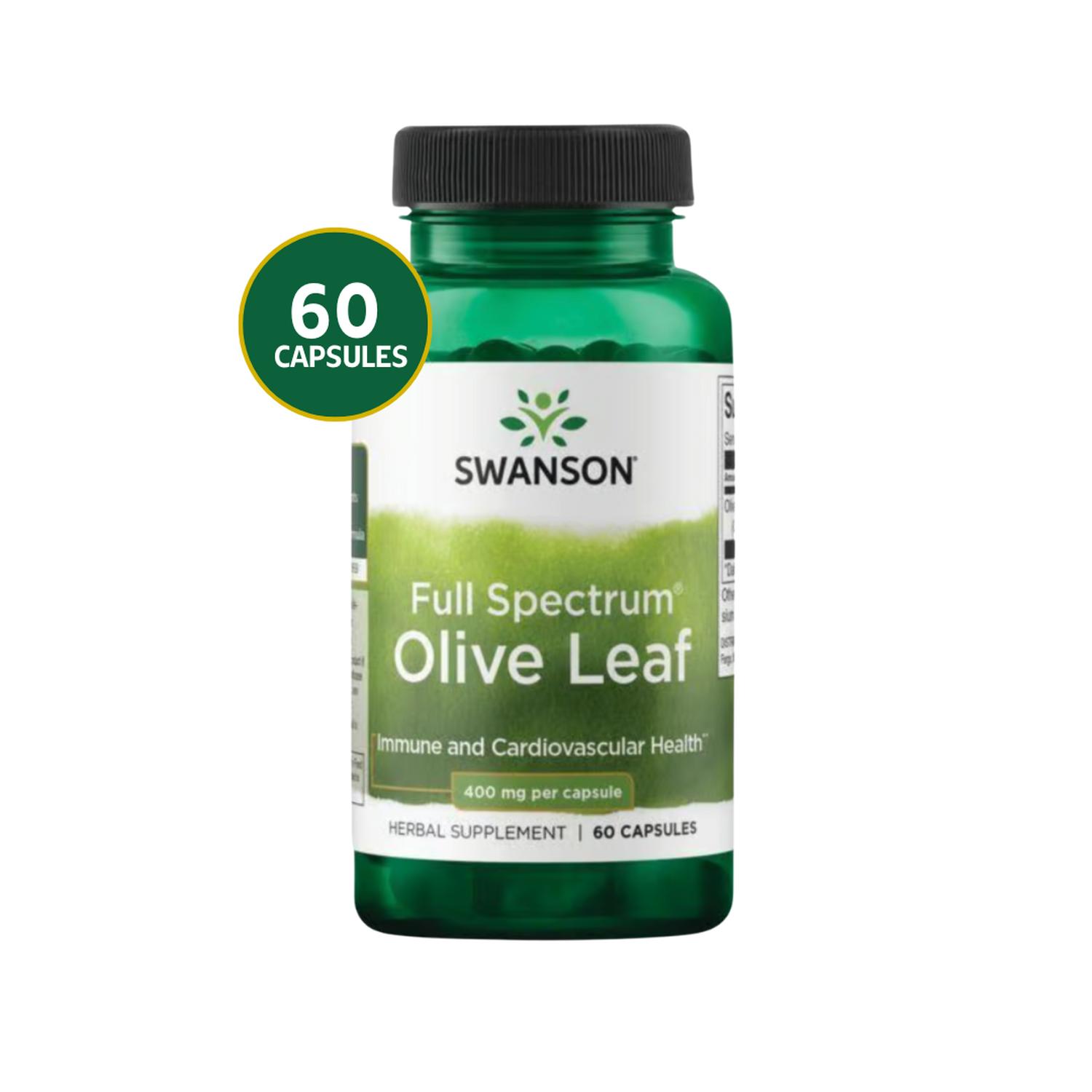 OLIVE LEAF SWANSON 400 MG 60 CAPSULAS - 1
