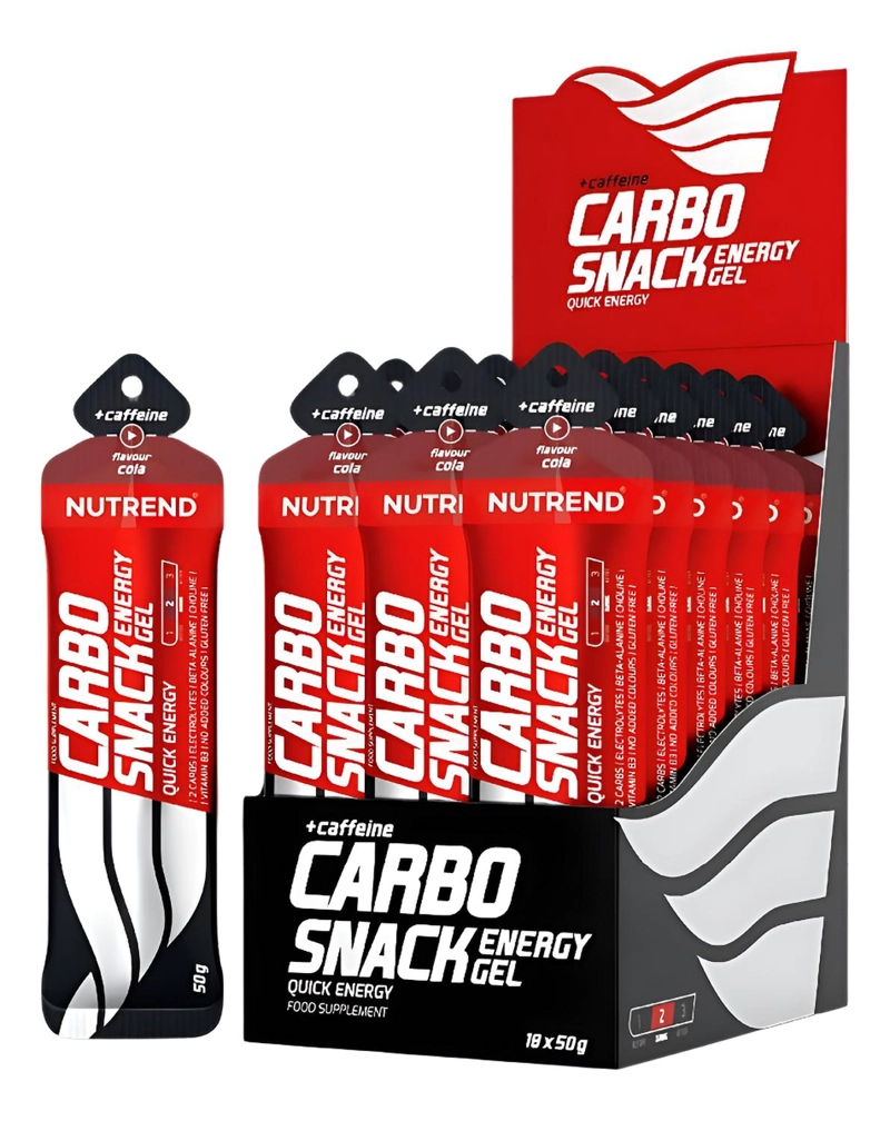 CARBOSNACK GEL ENERGY SACHET CON CAFEINA (CAJA 18 UNIDADES) BLUEBERRY COLA - 1