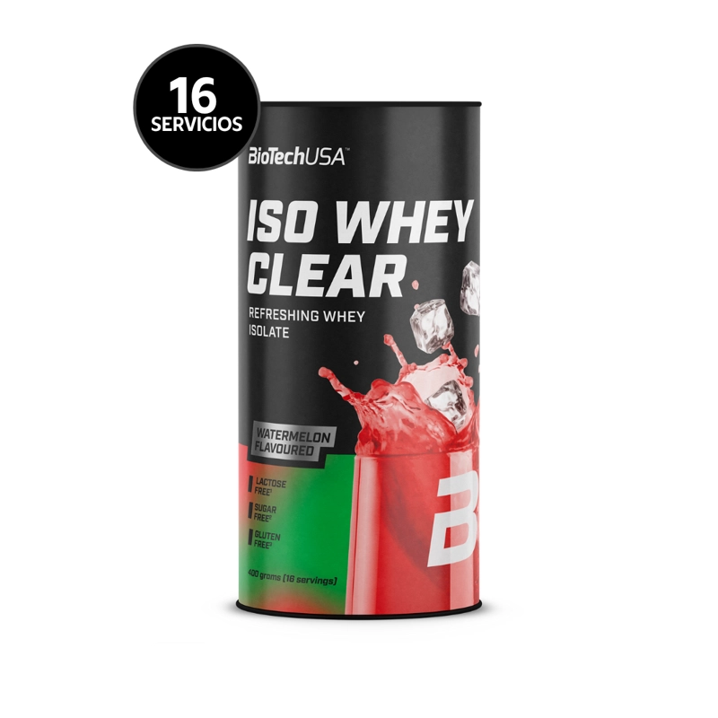 BIOTECHUSA ISO WHEY CLEAR 400 G | 16 SERVICIOS · WHEY ISOLATE · LIBRE DE AZUCAR Y GLUTEN - 3