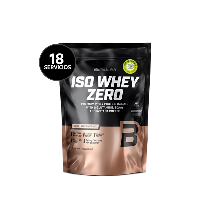 BIOTECHUSA ISO WHEY ZERO 454 G | 19 SERVICIOS · WHEY ISOLATE · SIN AZUCAR Y GLUTEN - 2
