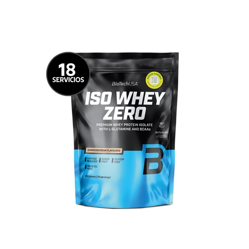 BIOTECHUSA ISO WHEY ZERO 454 G | 19 SERVICIOS · WHEY ISOLATE · SIN AZUCAR Y GLUTEN - 3
