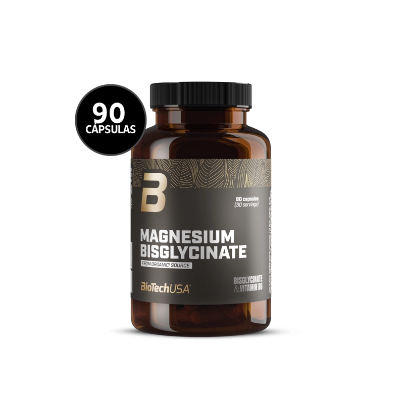 BIOTECHUSA MAGNESIUM BISGLYCINATE 90 CAPS | MAGNESIO DE ALTA ABSORCION · SOPORTE MUSCULAR Y NERVIOSO - 1