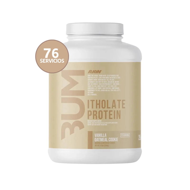 RAW NUTRITION ITHOLATE PROTEIN 5 LB | 76 SERVICIOS · WHEY ISOLATE · ALTA PUREZA Y RECUPERACION MUSCU - 1