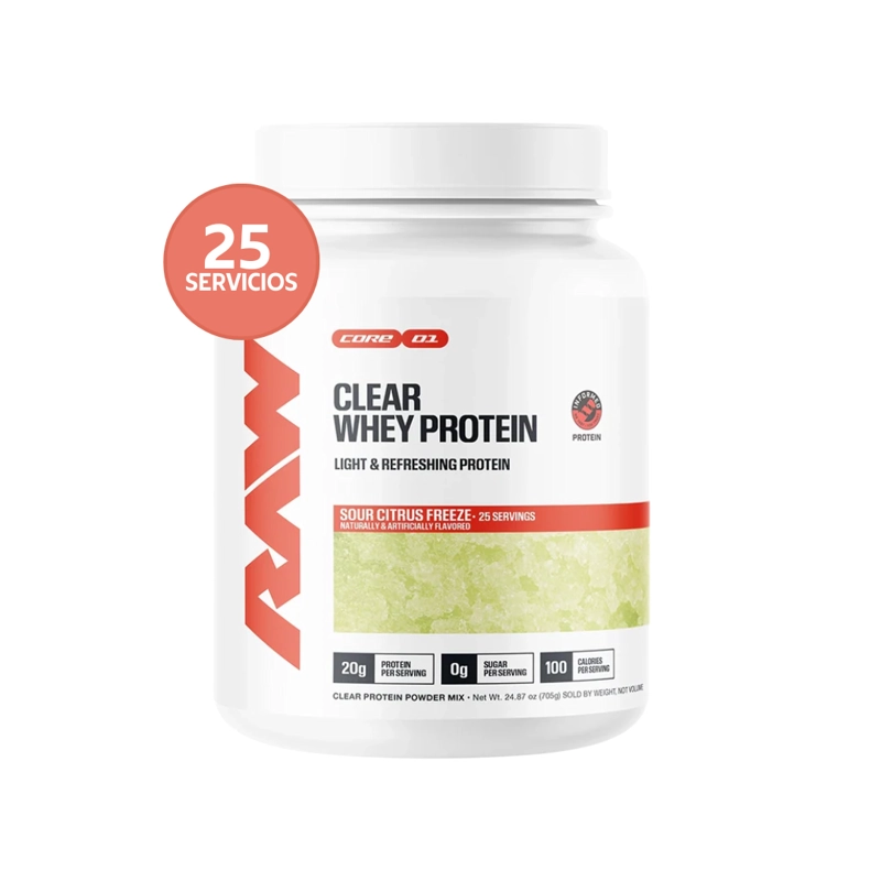 RAW NUTRITION CLEAR WHEY 25 SERVICIOS | PROTEINA AISLADA REFRESCANTE · ALTA ABSORCION - 1