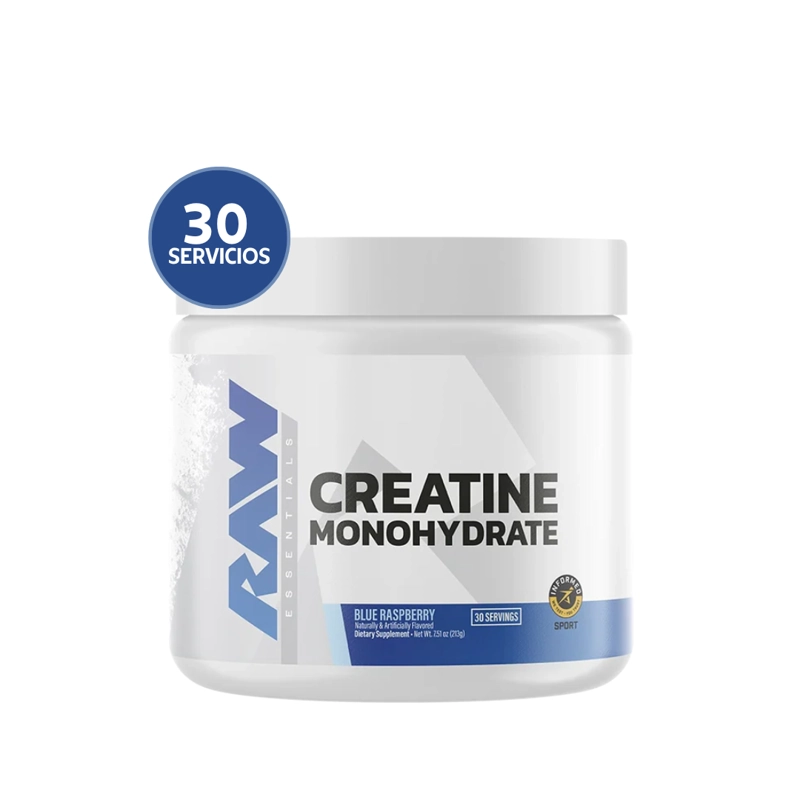 RAW NUTRITION CREATINE 150 G | 30 SERVICIOS · CREATINA MONOHIDRATADA · FUERZA Y RENDIMIENTO - 1