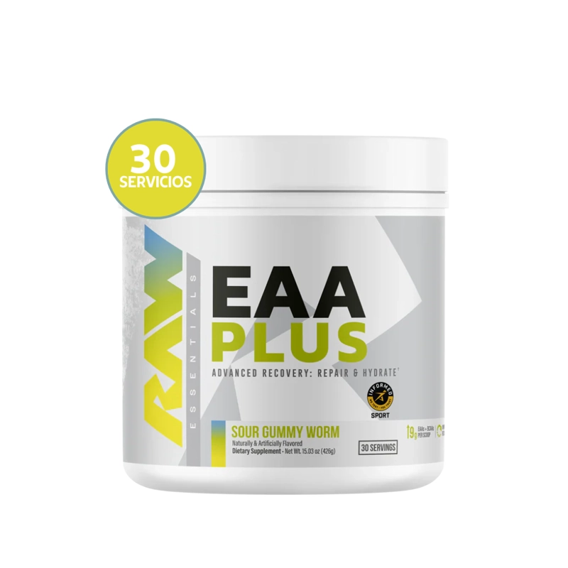 RAW NUTRITION EAAS PLUS | 30 SERVICIOS · AMINOACIDOS ESENCIALES · RECUPERACION Y RENDIMIENTO - 1