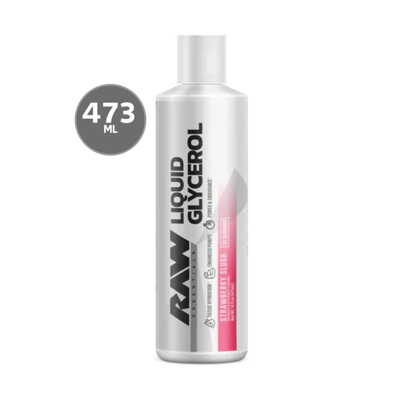 RAW NUTRITION LIQUID GLYCEROL STRAWBERRY SLUSH 473 ML | HIDRATACION Y PUMP MUSCULAR · PRE-ENTRENO - 1