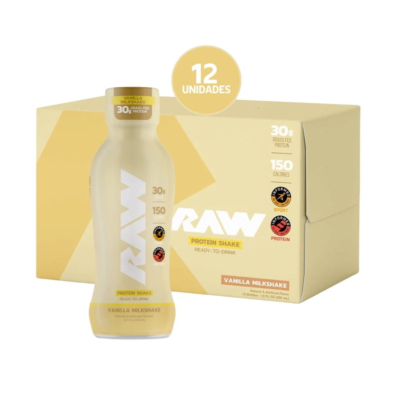 RAW NUTRITION PROTEIN RTD 12 OZ | 12 PACK · BATIDO DE PROTEINA LISTO PARA TOMAR · ALTO EN PROTEINA - 2