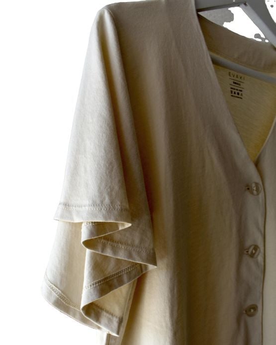 CAMISA MATERNAL 100% ALGODON PIMA PERUANO EVAKI CRUDO - 2