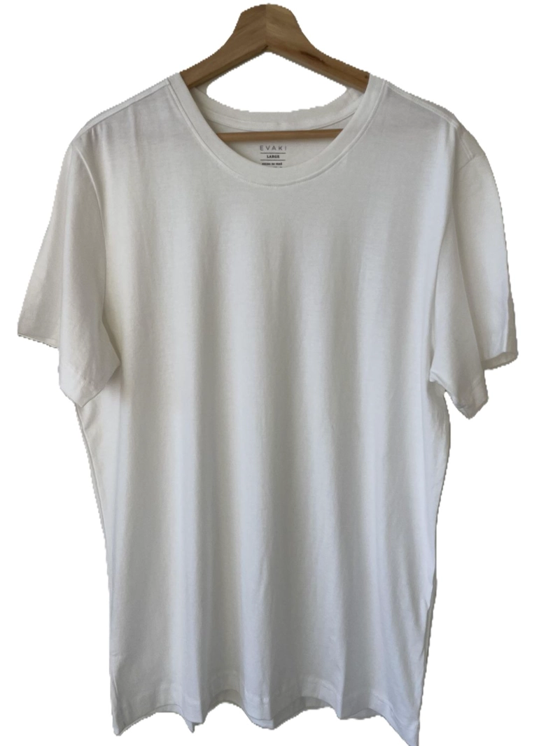 POLERA  ALGODON PIMA PERUANO EVAKI BLANCA - 1