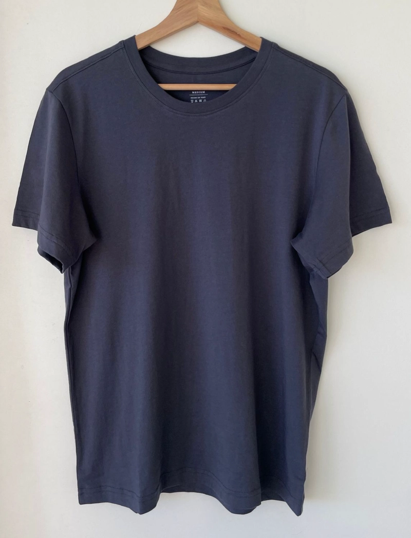 POLERA ALGODON PIMA PERUANO EVAKI GRIS OSCURO - 1