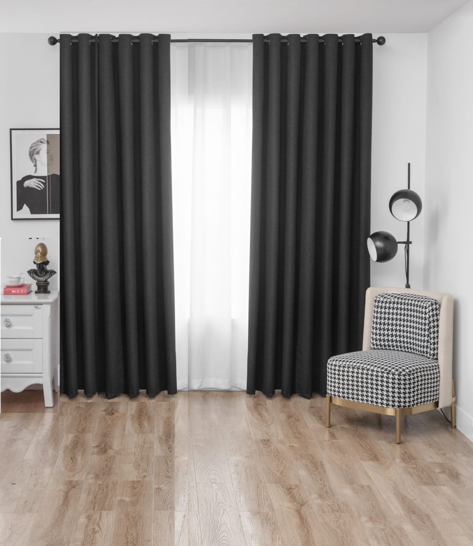 CORTINA TURQUESA TERMICA ENGOMADA BLACKOUT 2 PAÑOS UNICOLOR TF - 1
