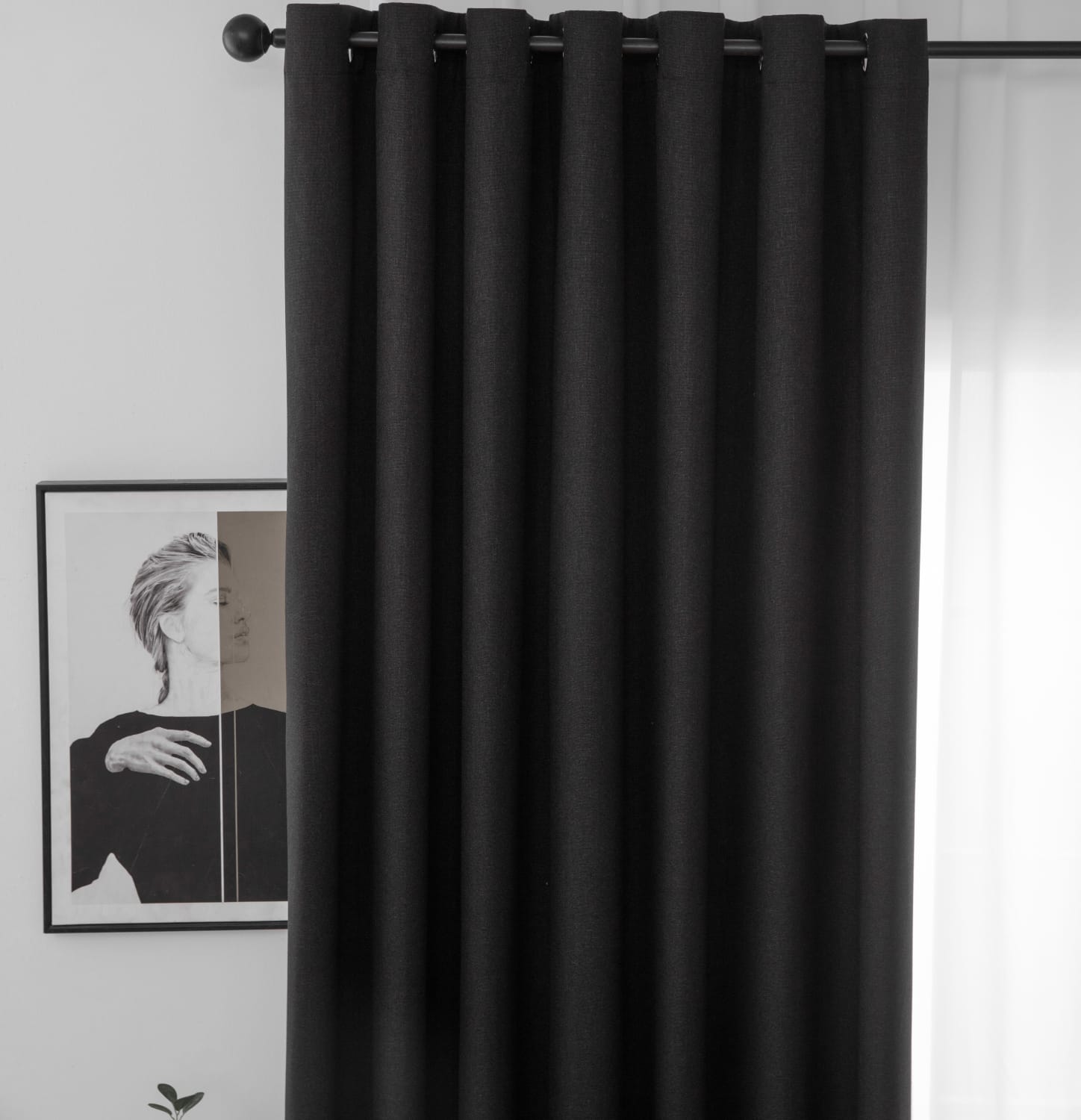 CORTINA TURQUESA TERMICA ENGOMADA BLACKOUT 2 PAÑOS UNICOLOR TF - 4