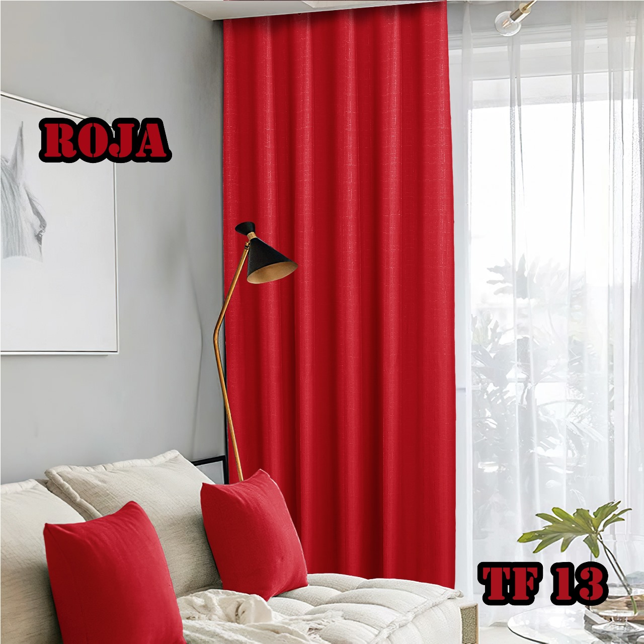 CORTINA TURQUESA TERMICA ENGOMADA BLACKOUT 2 PAÑOS UNICOLOR TF - 4