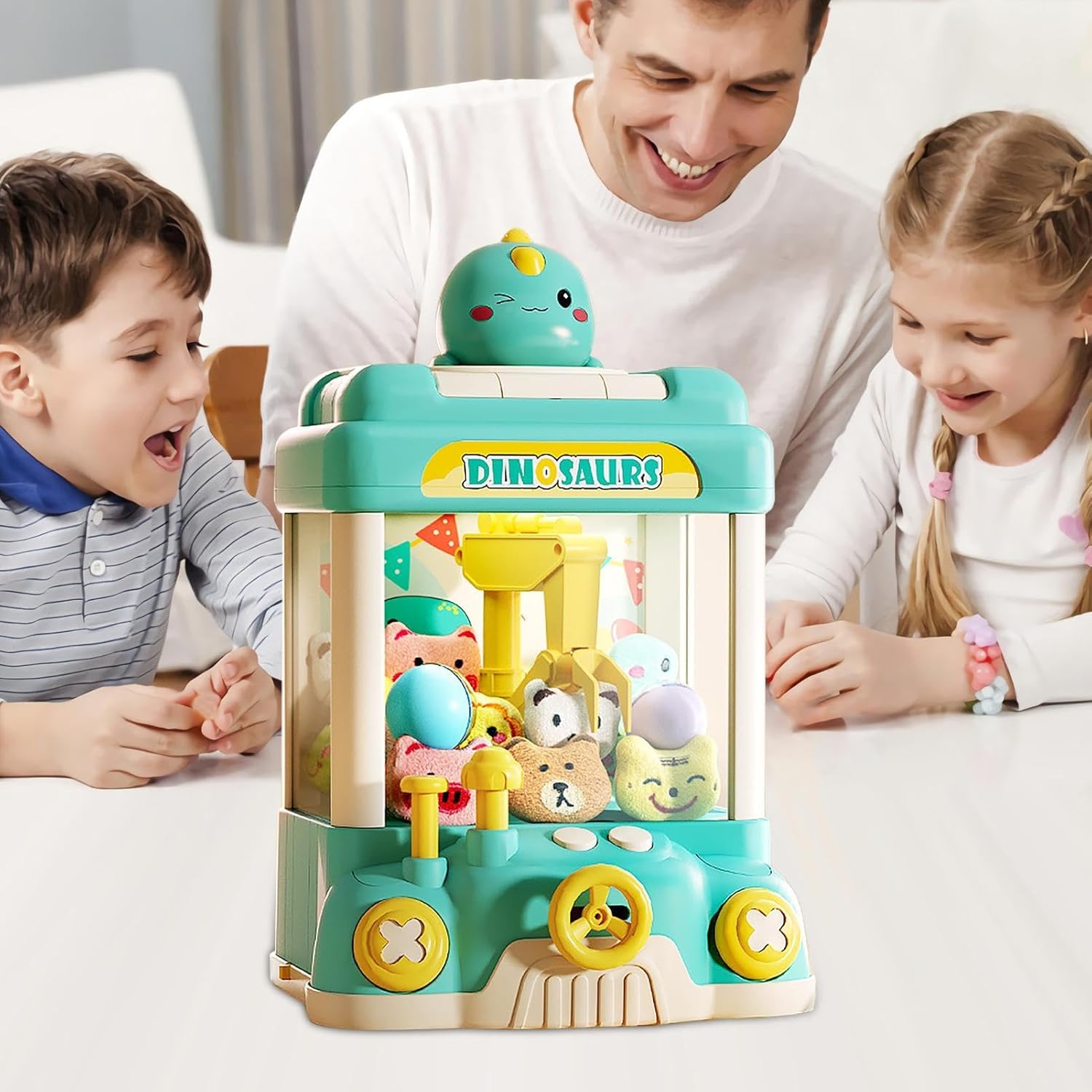 MAQUINA JUEGUETE ATRAPA PELUCHE Y PELOTITAS CON LUZ Y SONIDO AMARILLO PATITO - 3