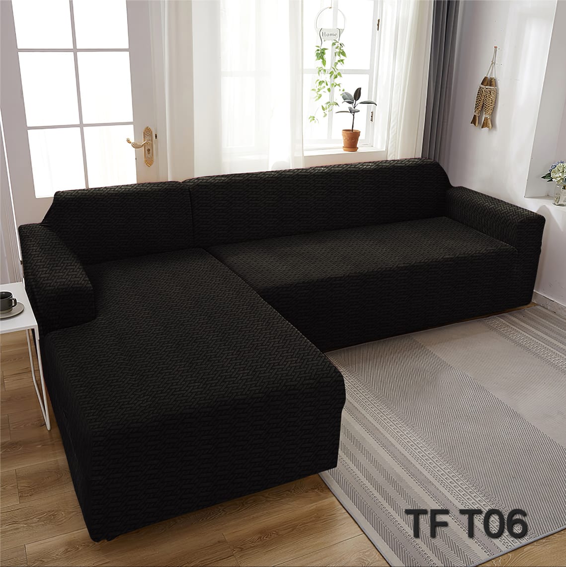 FUNDA PARA SILLON TIPO L SECCIONAL JACQUARD T BURDEO TF - 2